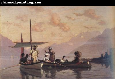 Francois Bocion The Artist with His Family Fishing at the Lake of Geneva (nn02)