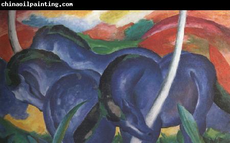 Franz Marc The Large Blue Horses (mk34)