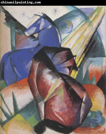 Franz Marc Two Horses,Red and Blue (mk34)