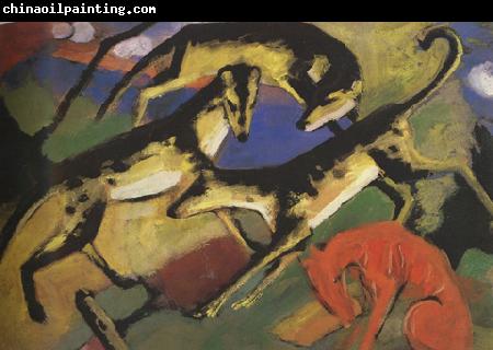 Franz Marc Playing Dogs (mk34)