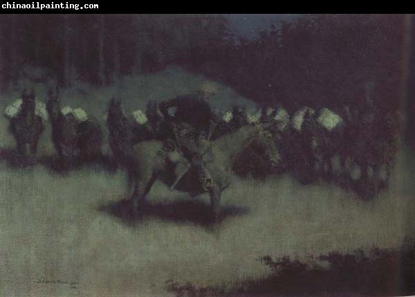 Frederic Remington Scare in a Pack Train (mk43)