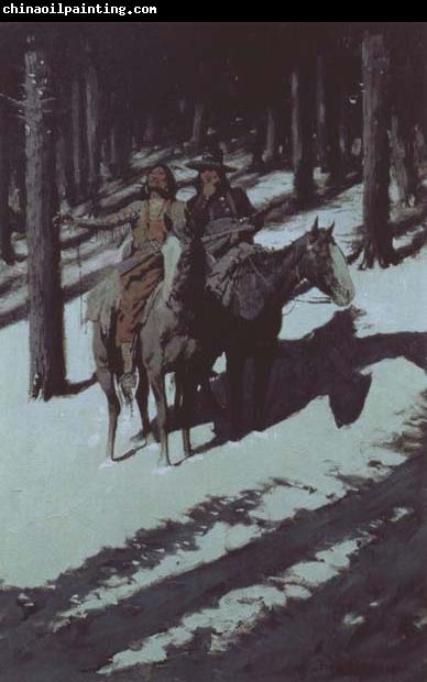 Frederic Remington Indian Scouts in the Moonlight (mk43)