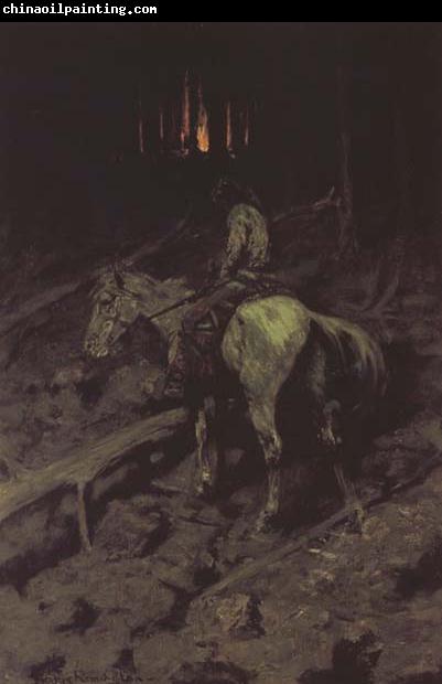 Frederic Remington Apache Fire Signal (mk43)