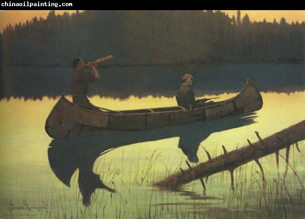 Frederic Remington The Wolvs Sniffed Along the Trail,but Came No Nearer (mk43)