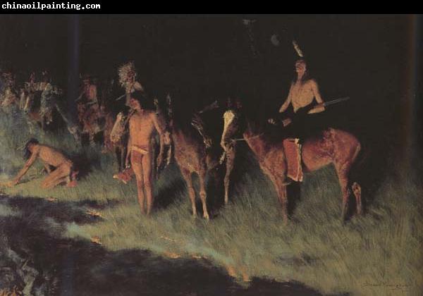 Frederic Remington The Grass Fire (mk43)