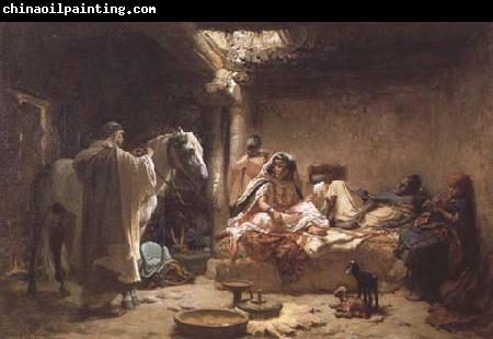 Frederick Arthur Bridgman Interior of an Algerian House,Biskra (mk32)