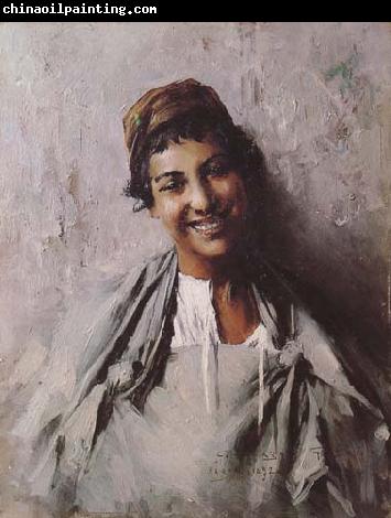 Georges Gaste Jeune fille souriant (mk32)