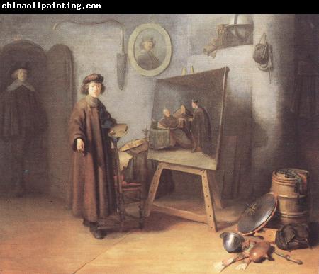 Gerrit Dou Painter in his studio (mk33)