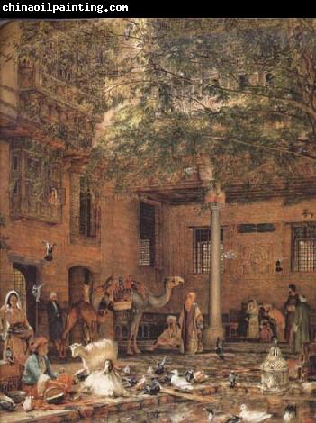 John Frederick Lewis The Hosh (Courtyard) of the House of the Coptic Patriarch Cairo (mk32)