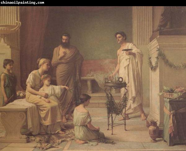 John William Waterhouse Sick Child brought into the Temple of Aesculapius (mk41)