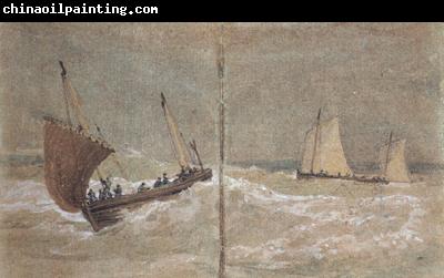 Joseph Mallord William Turner Sailing boats at sea (mk31)