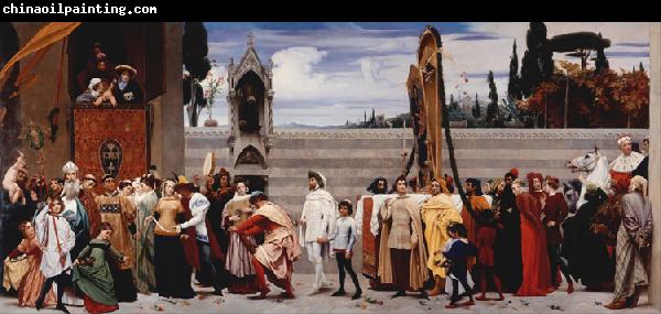 Lord Frederic Leighton Cimabue's Madonna being carried through the Streets of Florence (mk25)