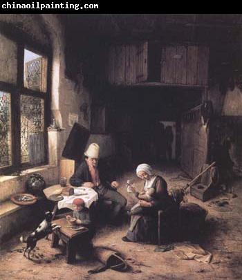 Ostade, Adriaen van Interior of a Peasant's Cottage (mk25