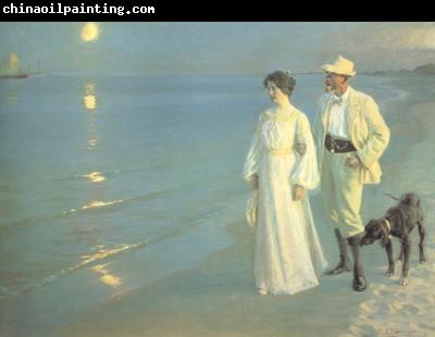 Peder Severin Kroyer Summer Evening on the Skagen Beach The Artist and hs Wife (nn02)