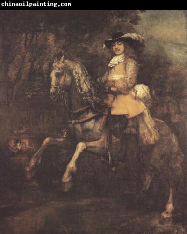 REMBRANDT Harmenszoon van Rijn portrait of Frederick Ribel on horseback (mk33)