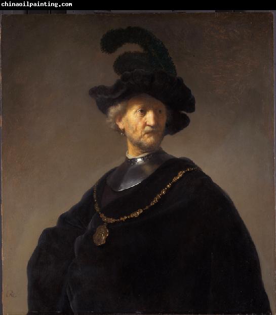 REMBRANDT Harmenszoon van Rijn Old man with gorget and black cap (mk33)