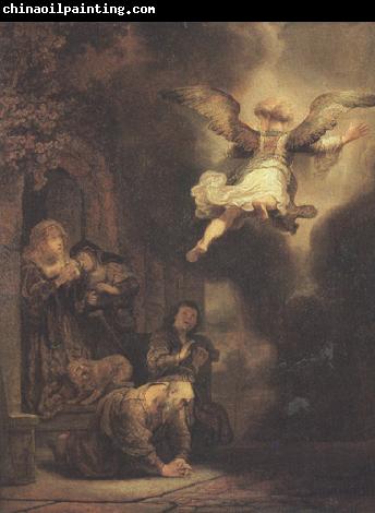 REMBRANDT Harmenszoon van Rijn The angel leaving Tobit and his family (mk33)