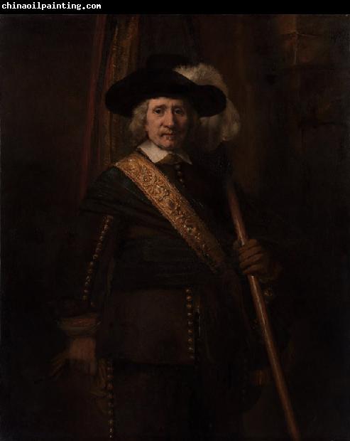 REMBRANDT Harmenszoon van Rijn Portrait of Floris soop as a Standard-Bearer (mk33)