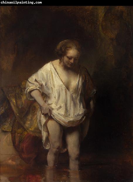 REMBRANDT Harmenszoon van Rijn A Woman Bathing (mk33)