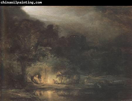 REMBRANDT Harmenszoon van Rijn The Rest on the Flight into Egypt (mk33)