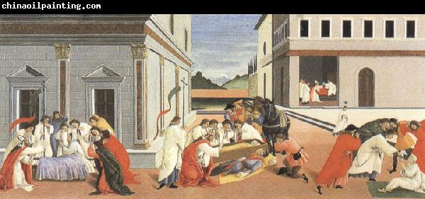 Sandro Botticelli Three miracles of St Zanobius reviving the dead (mk36)