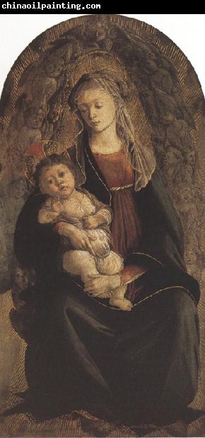 Sandro Botticelli Madonna of the Rose Garden or Madonna and Child with St john the Baptist (mk36)