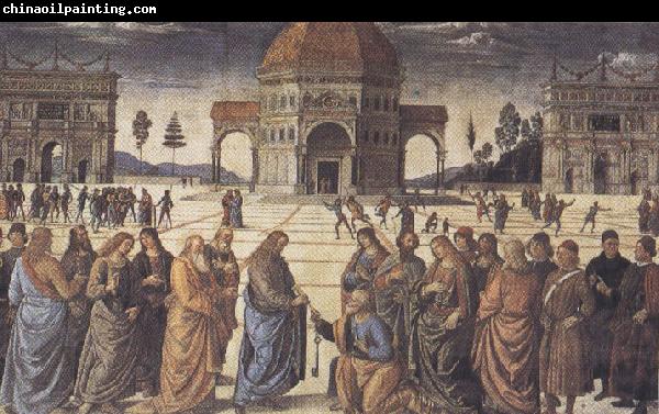 Sandro Botticelli Pietro Perugino,Consigning the Keys (mk36)