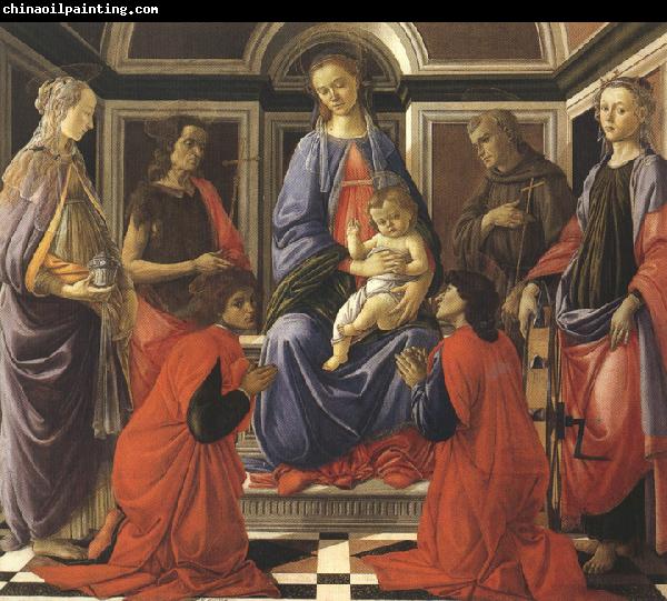 Sandro Botticelli Madonna enthroned with Child and Saints (mk36)