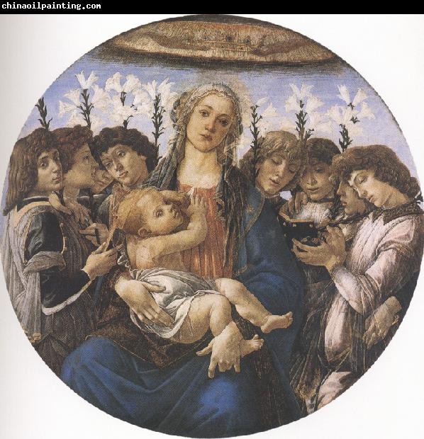 Sandro Botticelli Madonna and Child with eight Angels or Raczinskj Tondo (mk36)