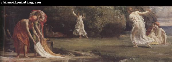 Sir Edward john poynter,bt.,P.R.A Atalanta's Race'and Nausicaa and her Maidens playing at Ball (mk37)