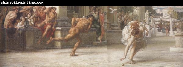 Sir Edward john poynter,bt.,P.R.A Atalanta's Race'and Nausicaa and her Maidens playing at Ball (mk37)