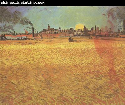 Vincent Van Gogh Sunset:Wheat Fields near Arles (nn04)