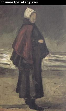 Vincent Van Gogh Fisherman's wife on the Beach (nn04)