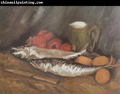 Vincent Van Gogh Still life with mackerels,Lemons and Tomatoes (nn04)