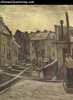 Vincent Van Gogh Backyards of Old Houses in Antwerp in the Snow (nn04)