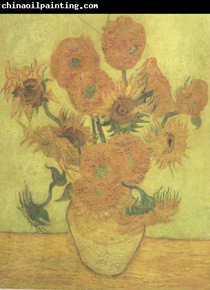 Vincent Van Gogh Still life Vase with Fourteen Sunflowers (nn04)