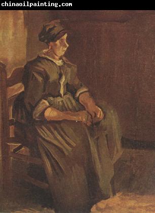 Vincent Van Gogh Peasant Woman Sitting on a Chair (nn04)