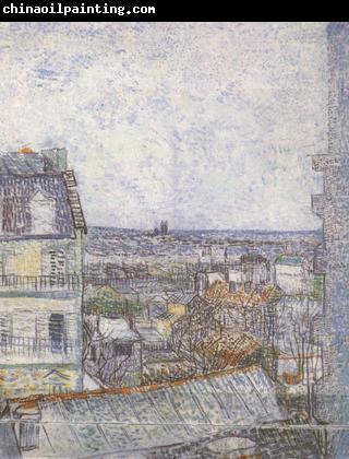 Vincent Van Gogh View of Paris from Vincent's Room in the Rue Lepic (nn04)