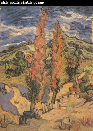 Vincent Van Gogh Two Poplars on a Road through the Hills (nn04)