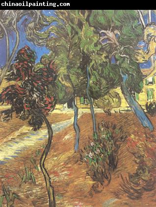 Vincent Van Gogh Trees in the Garden of Saint-Paul Hospital (nn04)