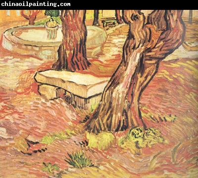 Vincent Van Gogh The Stone Bench in the Garden of Saint-Paul Hospital (nn04)