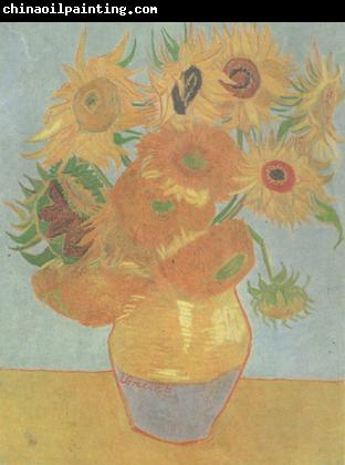 Vincent Van Gogh Still life:vase with Twelve Sunflowers (nn04)