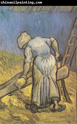 Vincent Van Gogh Peasant Woman Cutting Straw (nn04)