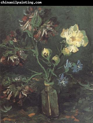 Vincent Van Gogh Vase with Myosotis and Peonies