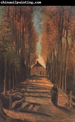 Vincent Van Gogh Avenue of Poplars in Autumn (nn04)