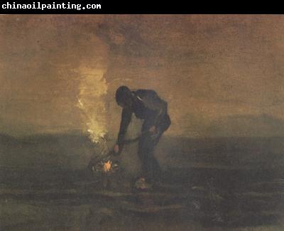 Vincent Van Gogh Peasant Burning Weeds (nn04)