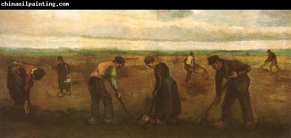 Vincent Van Gogh Farmers Planting Potatoes (nn04)