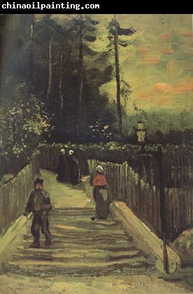 Vincent Van Gogh Sloping Path in Montmartre (nn004)