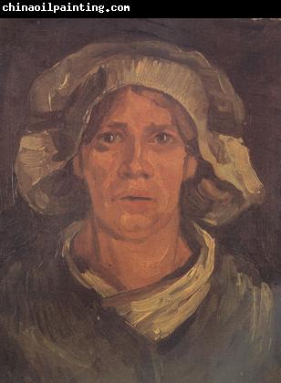 Vincent Van Gogh Head of a Peasant Woman with White Cap (nn04)