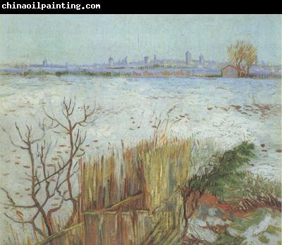 Vincent Van Gogh Snowy Landscape with Arles in the Background (nn04)